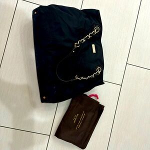 Kate Spade nylon diaper bag with chain shoulder straps